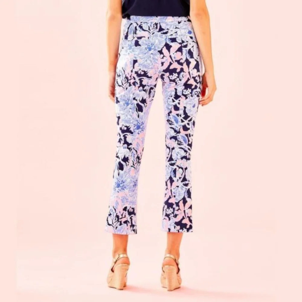 New Lilly Pulitzer Kelly High Rise Crop Flare - Picture 3 of 8